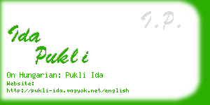 ida pukli business card